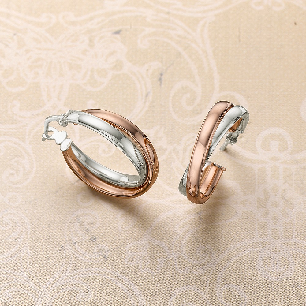 New Wave Two-tone Hoop Earrings