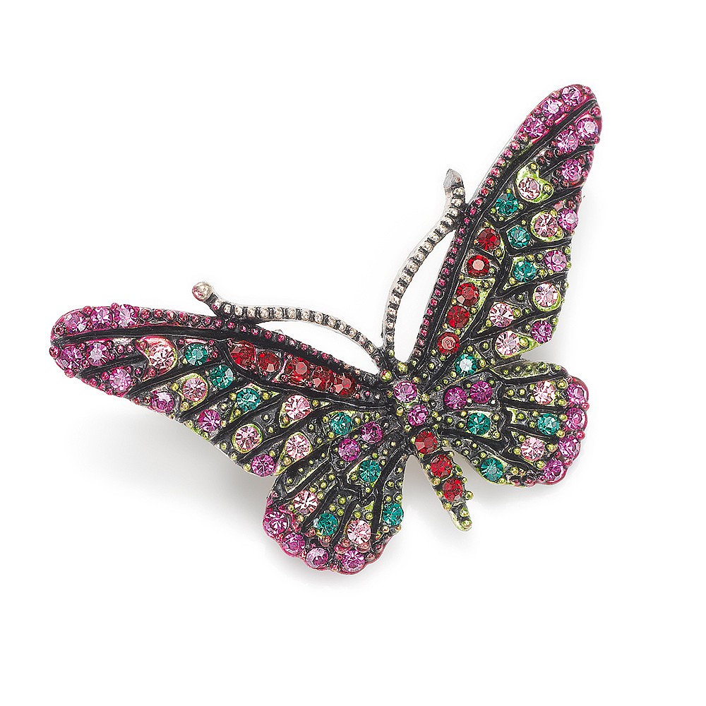 Glittering Grace Butterfly Brooch