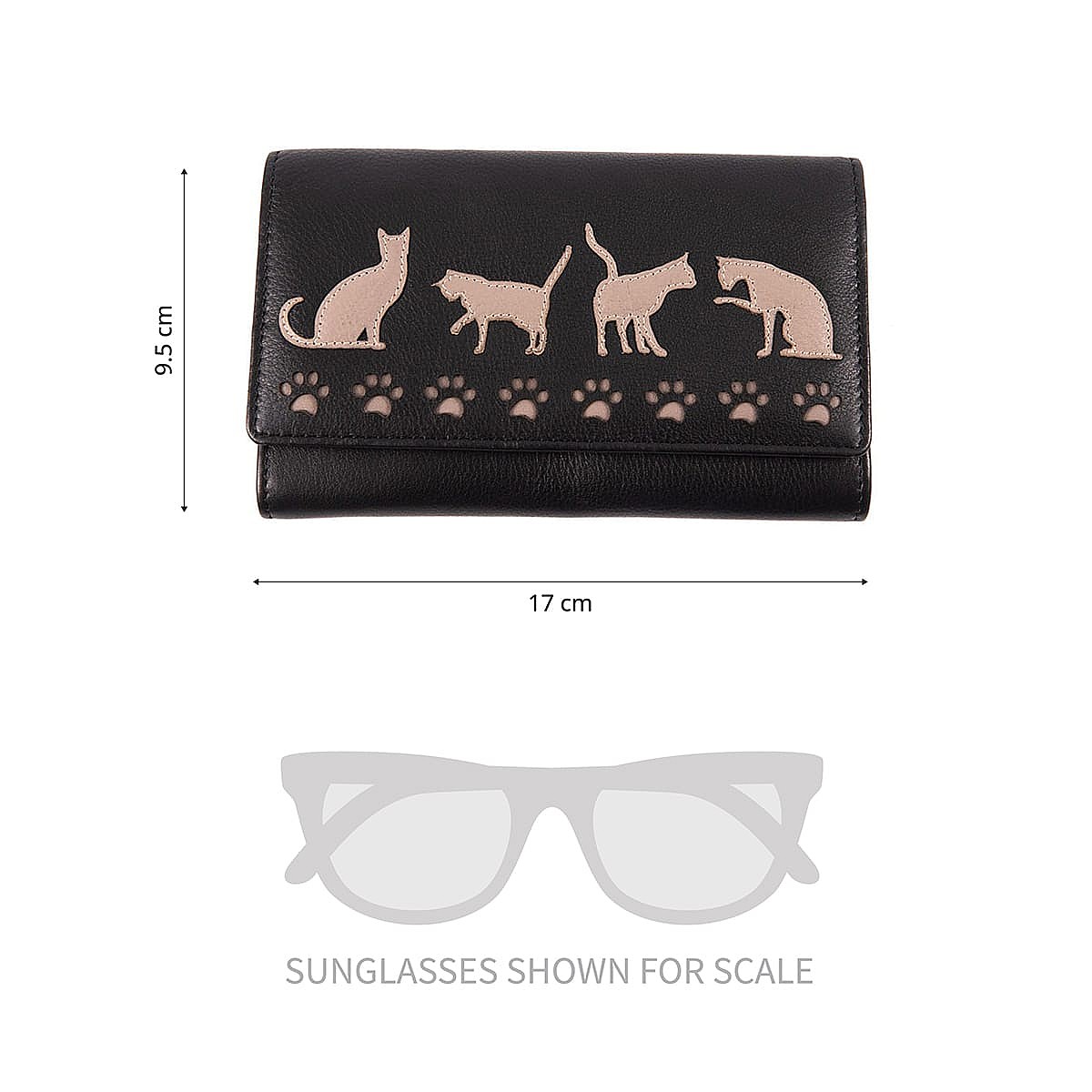 Nine Lives Leather Purse