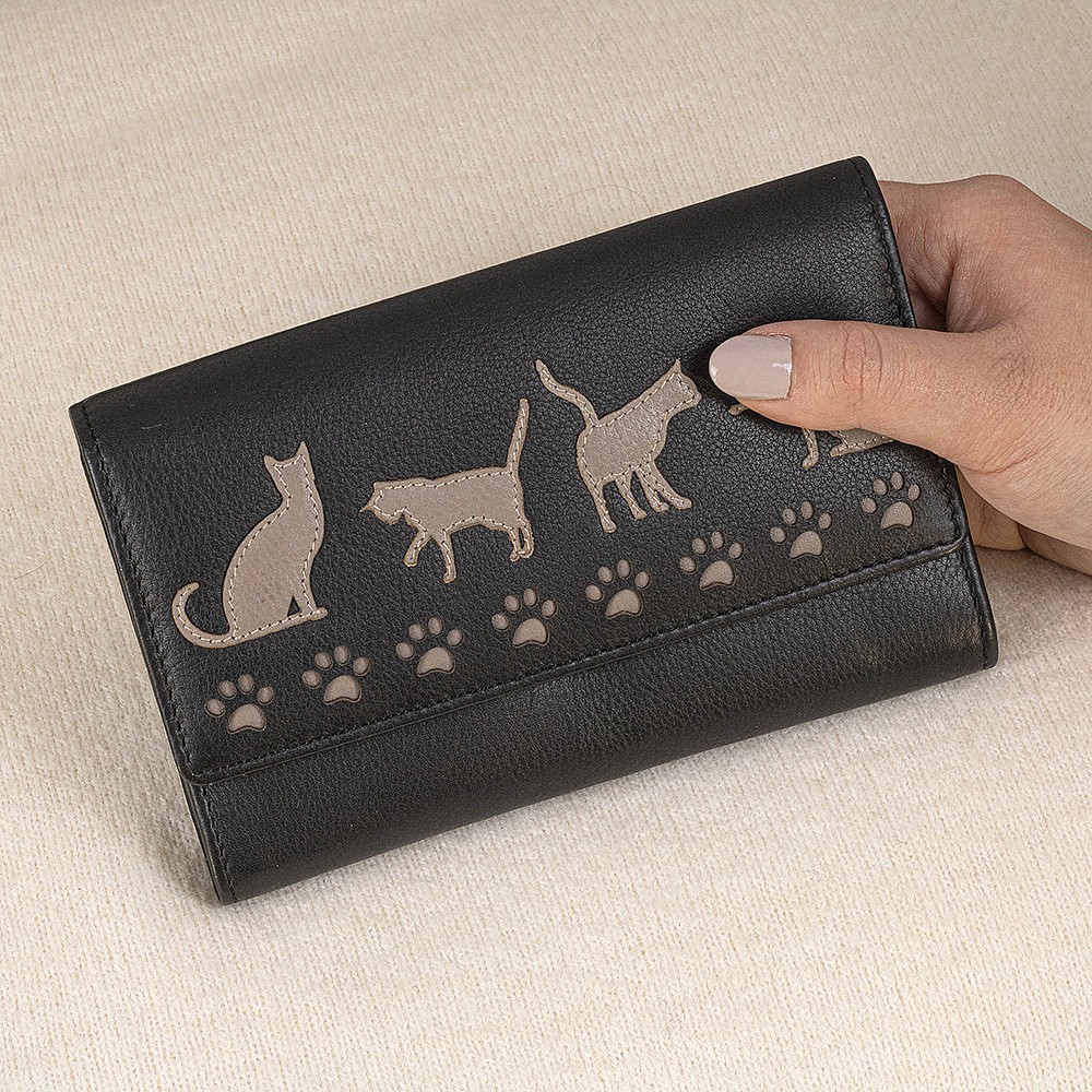 Nine Lives Leather Purse