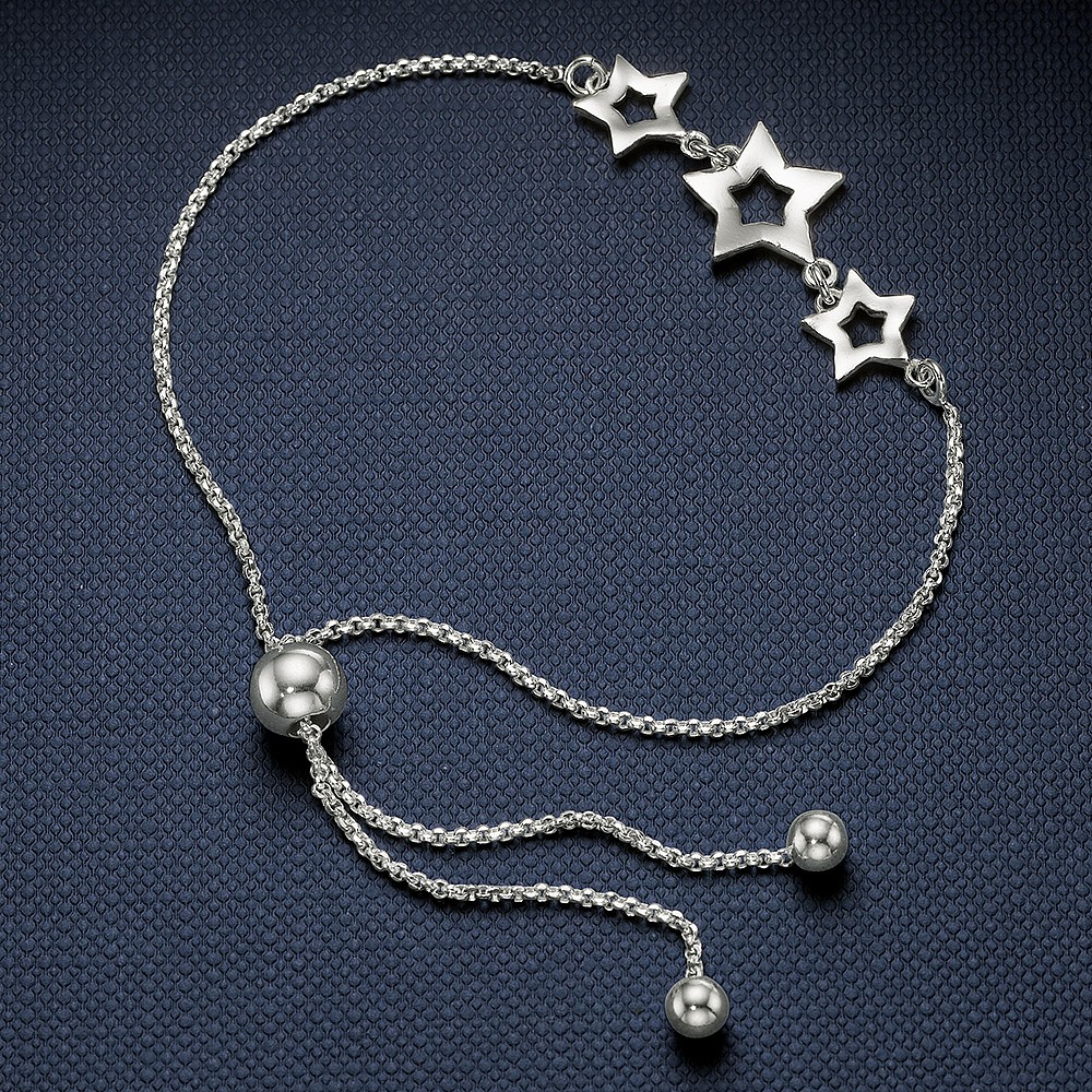 Starbright Trilogy Silver Bracelet