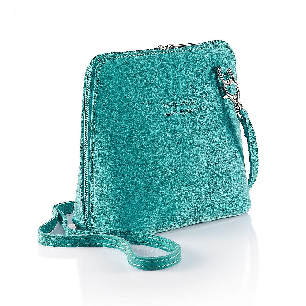 Ocean Blue Suede Bag Bright Compact Bags Pia Jewellery