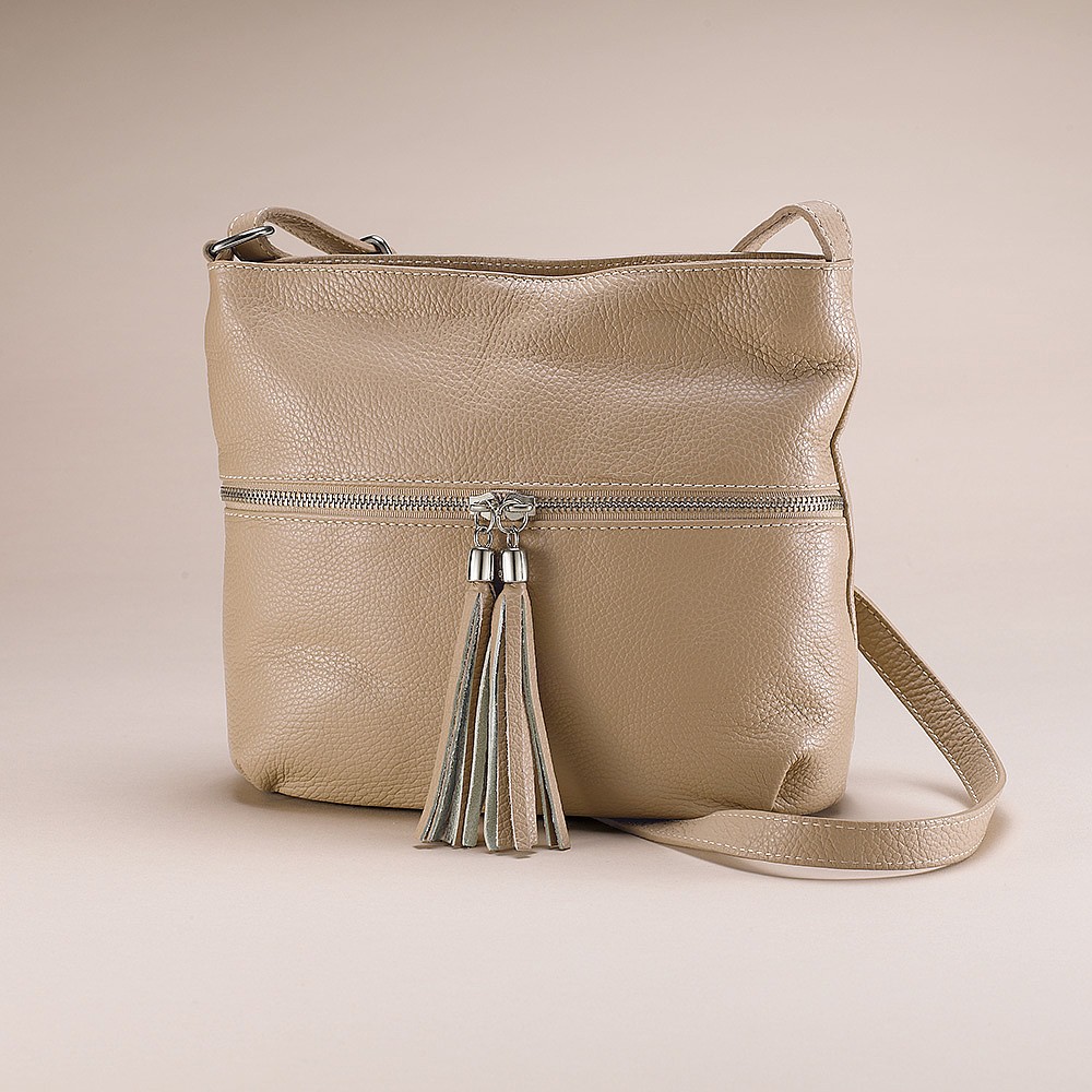 Tranquil Taupe Leather Bag