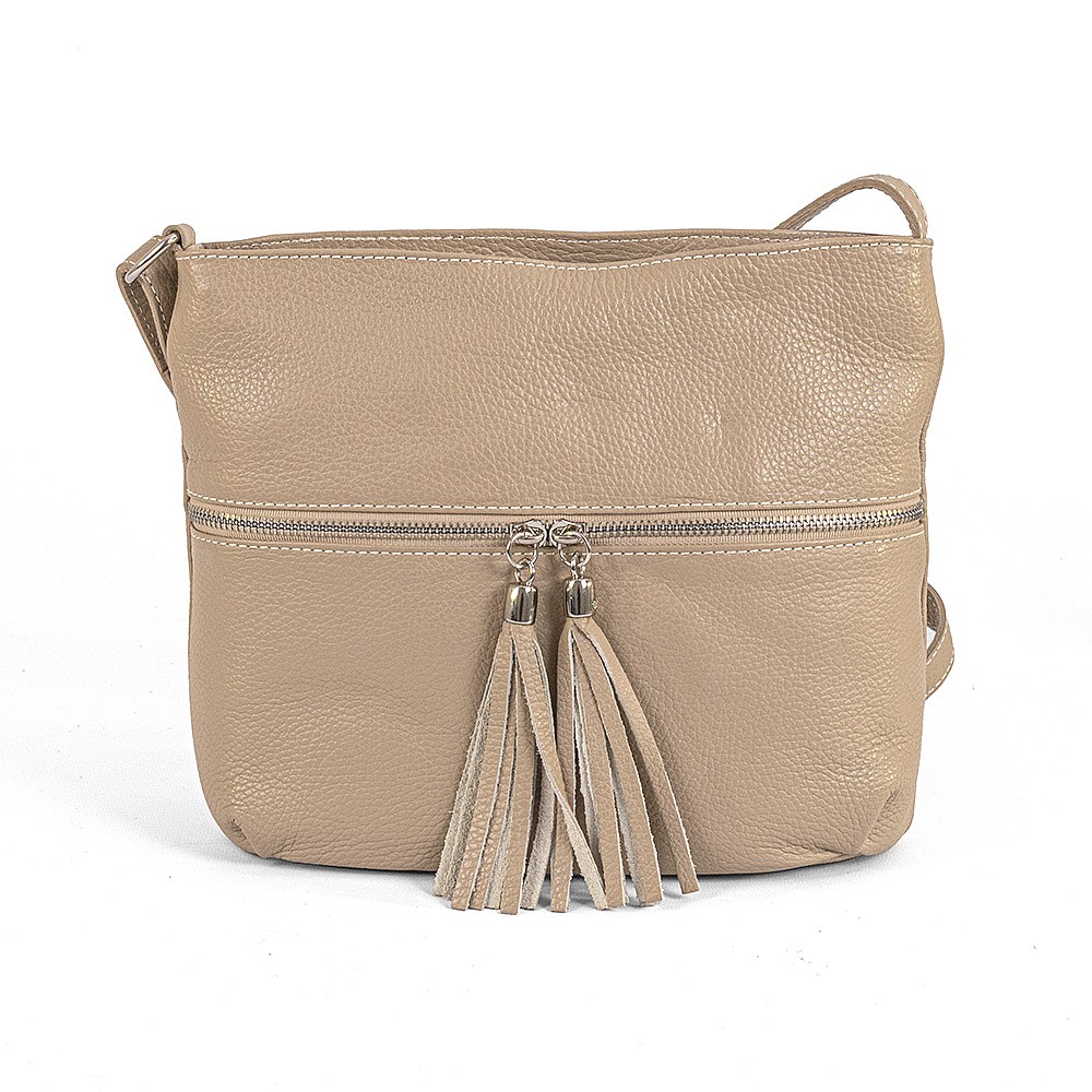 Tranquil Taupe Leather Bag