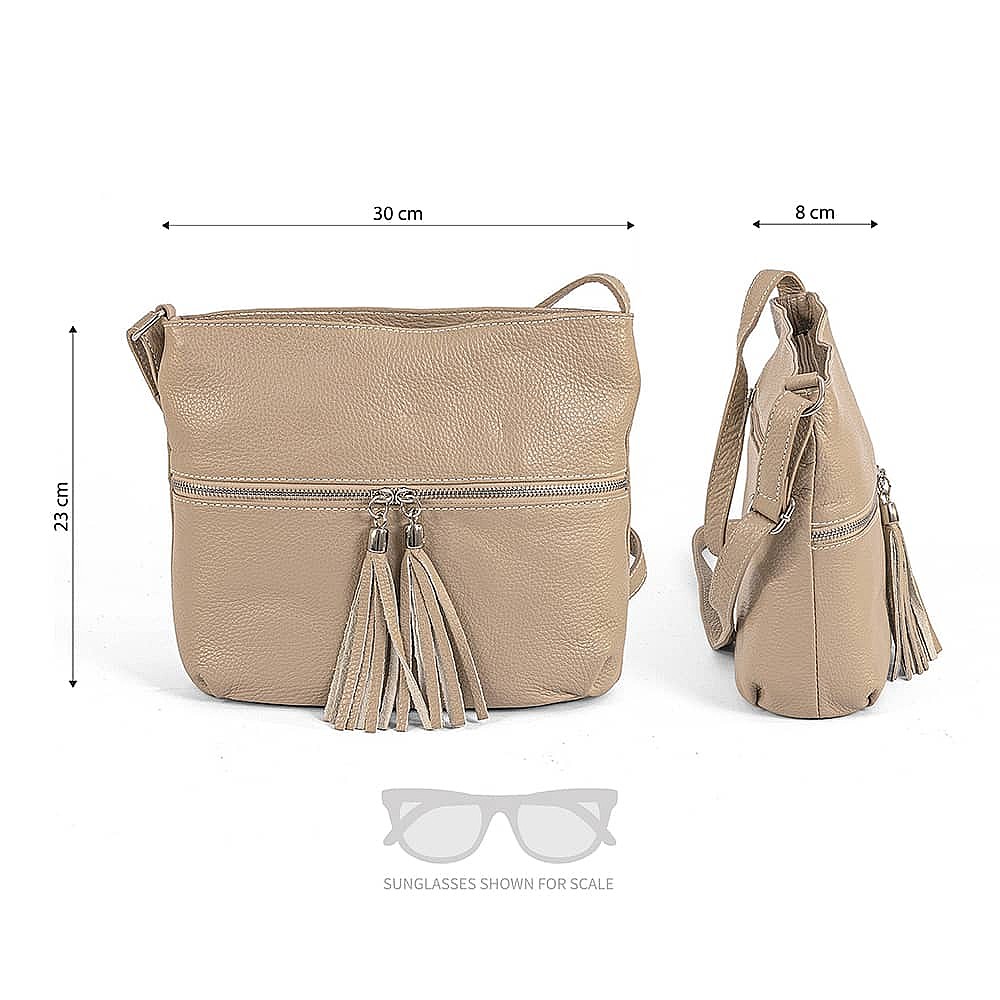 Tranquil Taupe Leather Bag