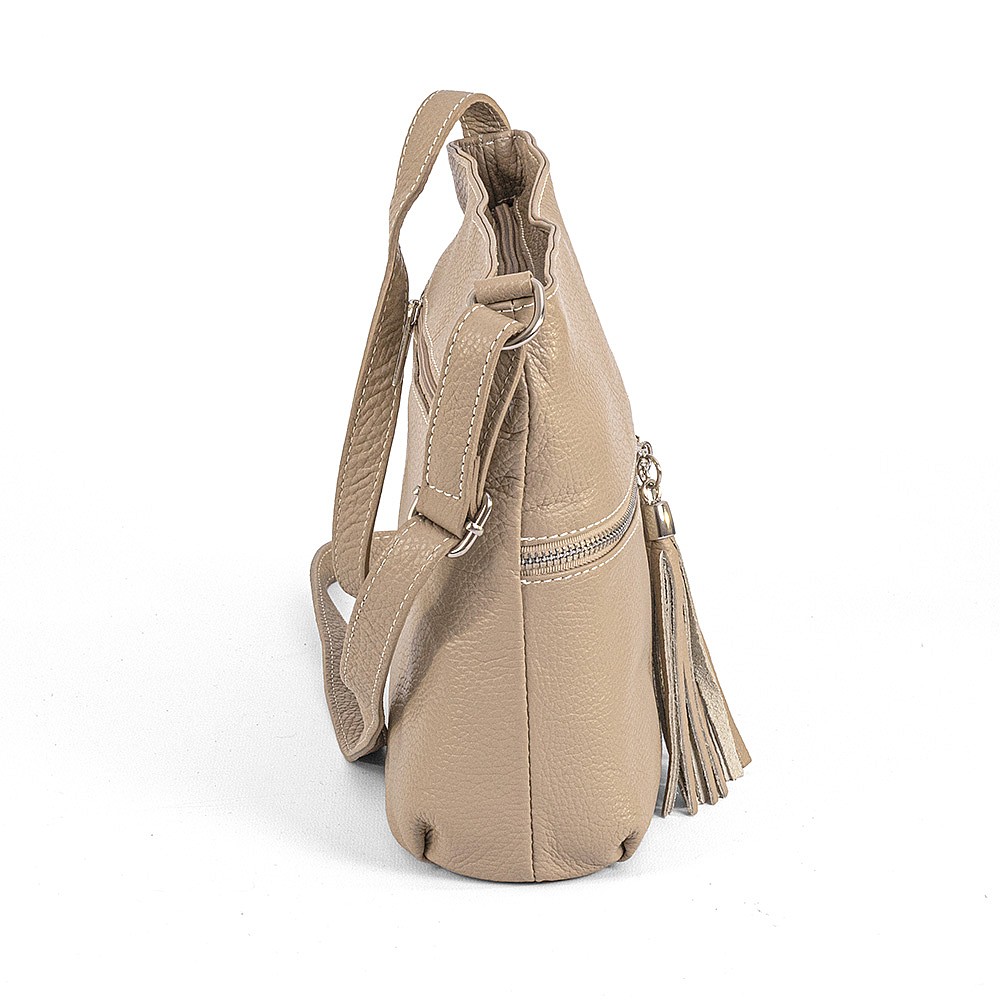 Tranquil Taupe Leather Bag