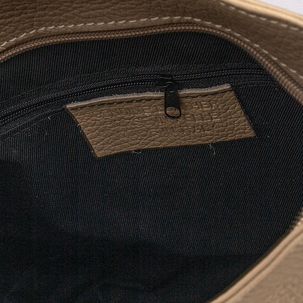 Tranquil Taupe Leather Bag