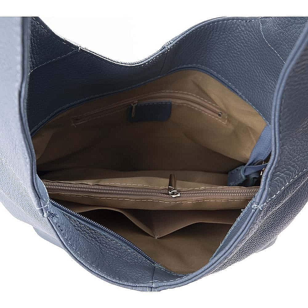 Call it the Blues Leather Slouch Bag