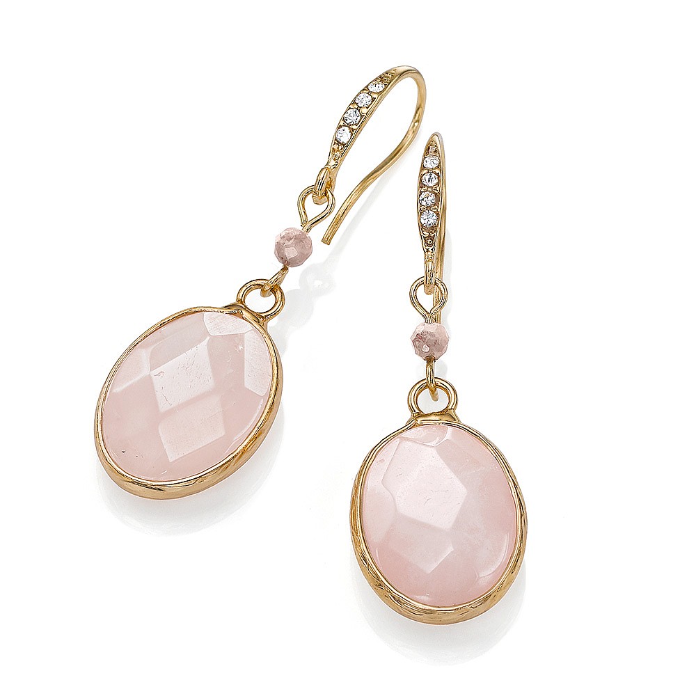 Make Me Blush Earrings Rose Quartz Jewellery Pia Jewellery
