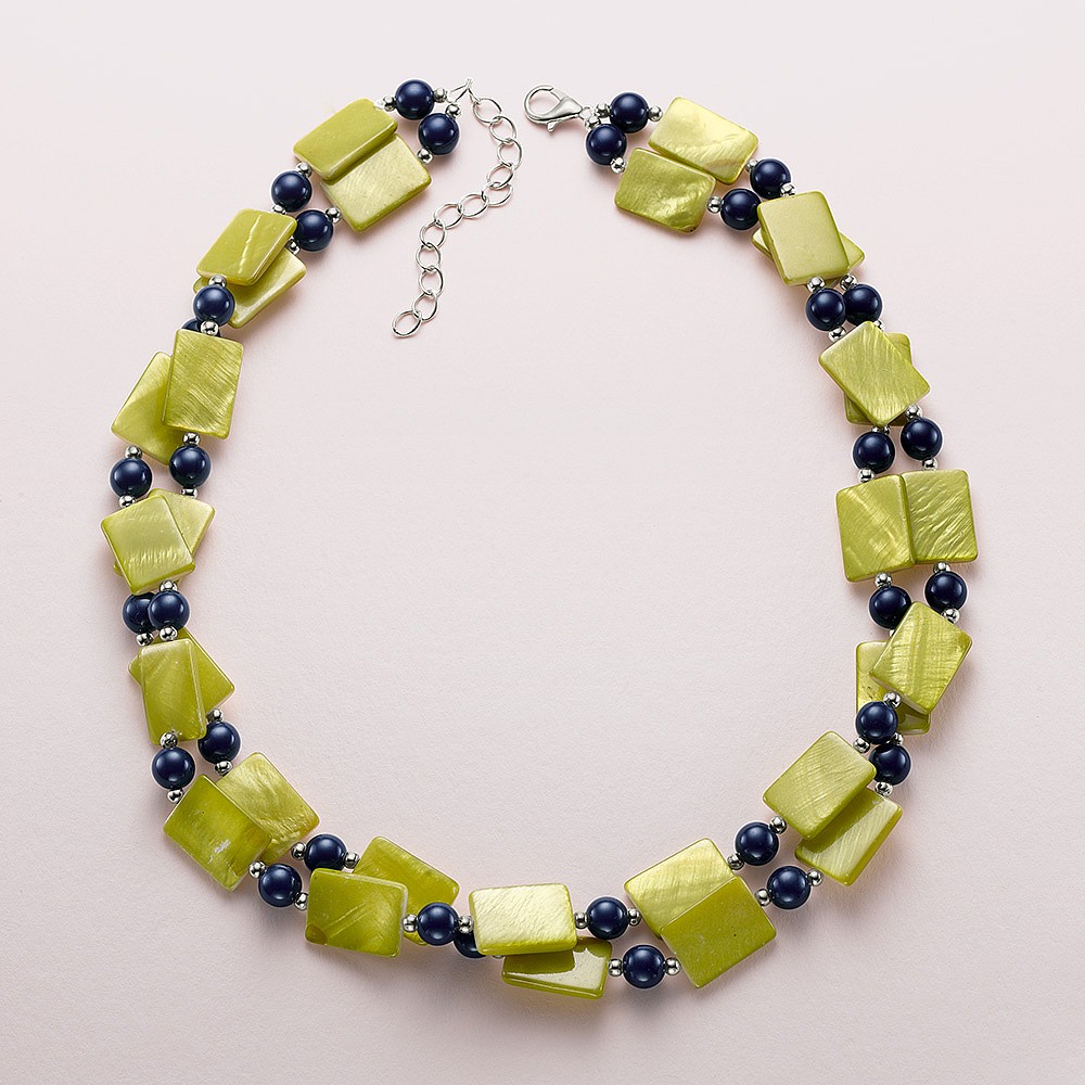 Livewire Lime Shell Necklace Beaded Jewellery Pia Jewellery
