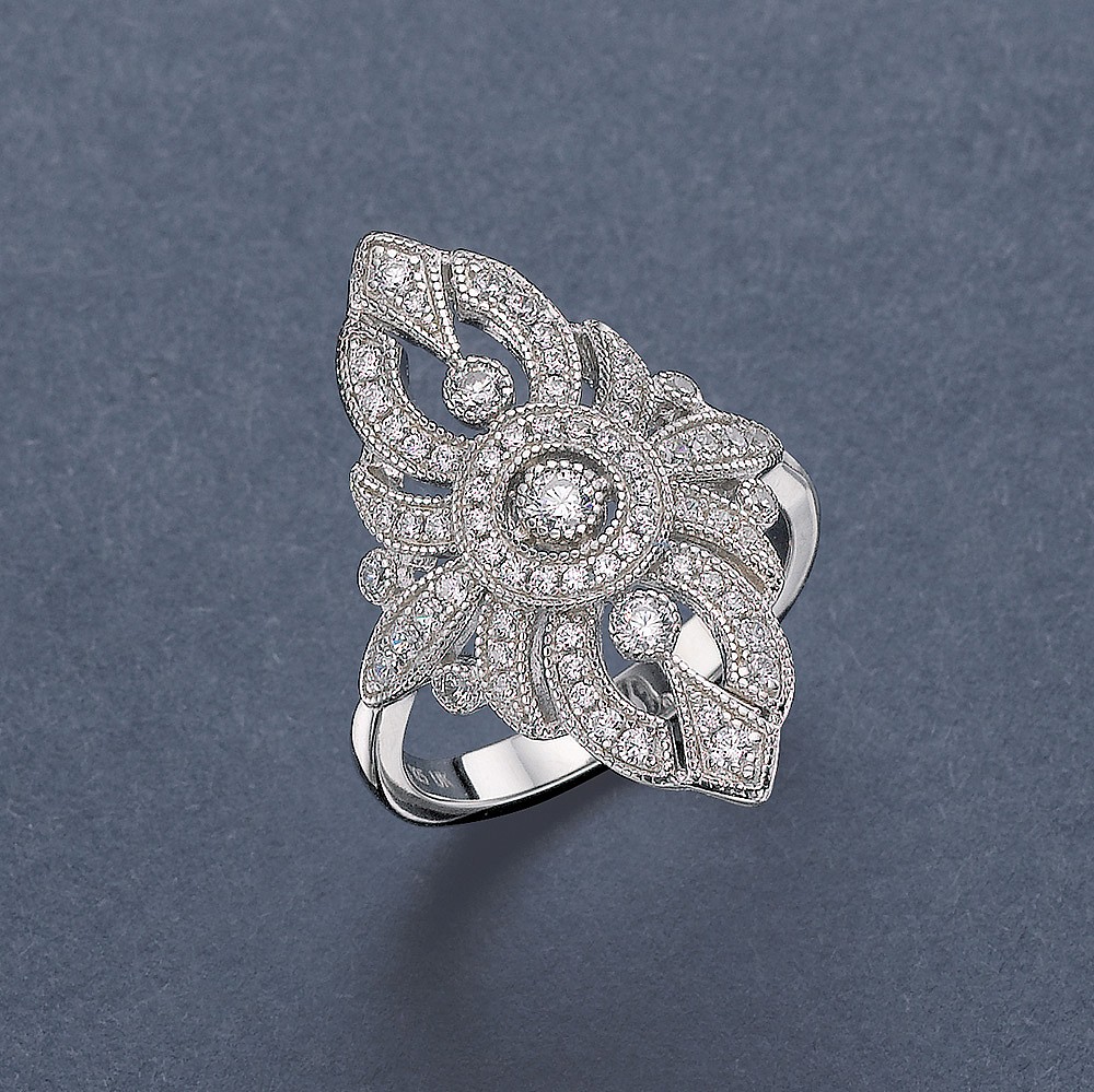 Crystal Cadence Silver Ring | Crystal Rings | Pia Jewellery