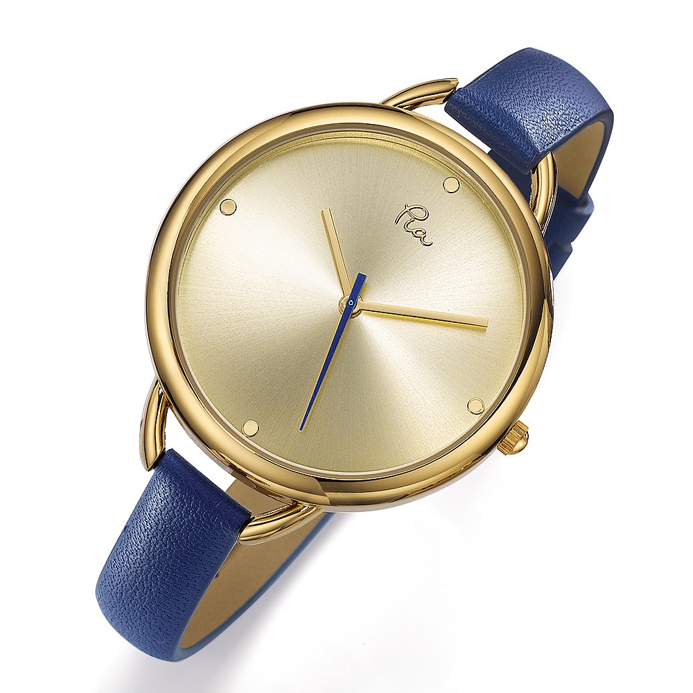 Circles in Time Cobalt Leather Watch Statement Watches Pia Jewellery