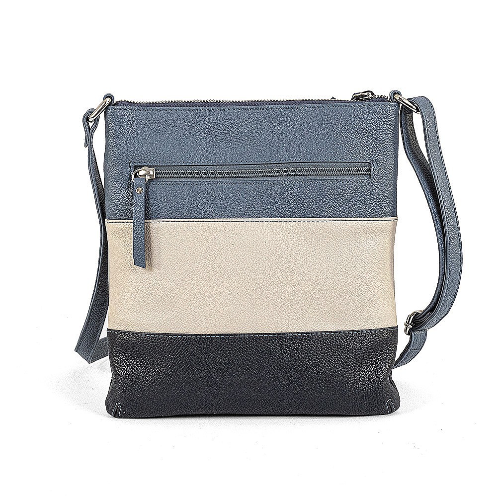 Horizons Blue Leather Cross-Body Bag