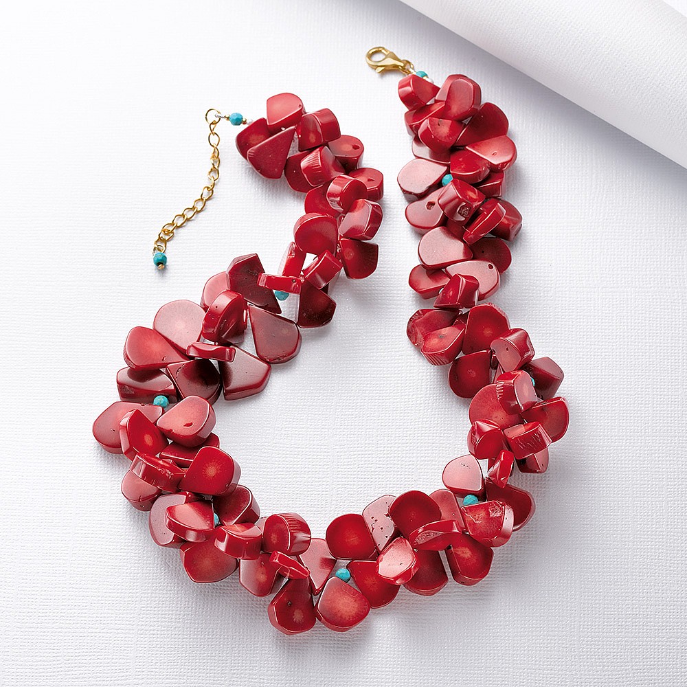 Corals Necklace|Pearls Necklace|Summer Necklace|Gemstones Necklace|Necklace Gift|Red Corals Necklace|Everyday Necklace