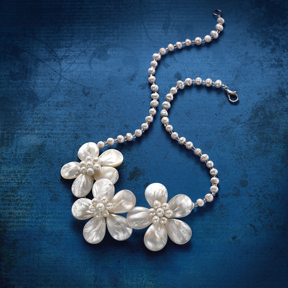 Beguiling Blooms Pearl Necklace
