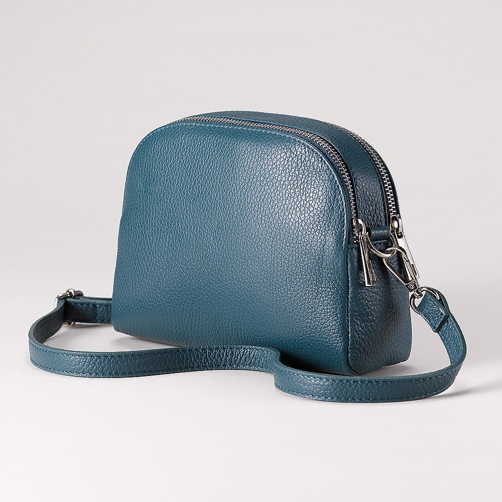 Teal to Go Leather CrossBody Bag Bold Shades Pia Jewellery