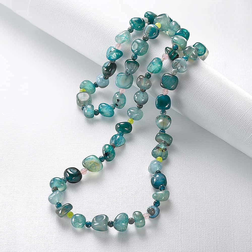 On a Wave Apatite Necklace