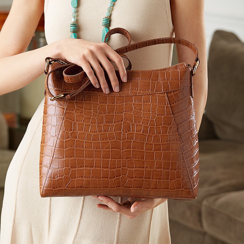 Tribute to Tan Leather Cross-Body Bag