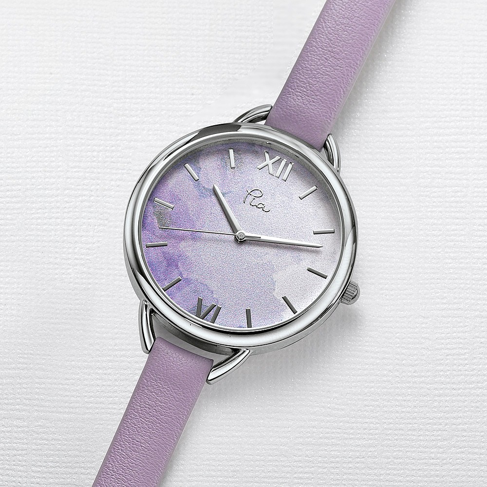 Lilting Lilac Leather Watch