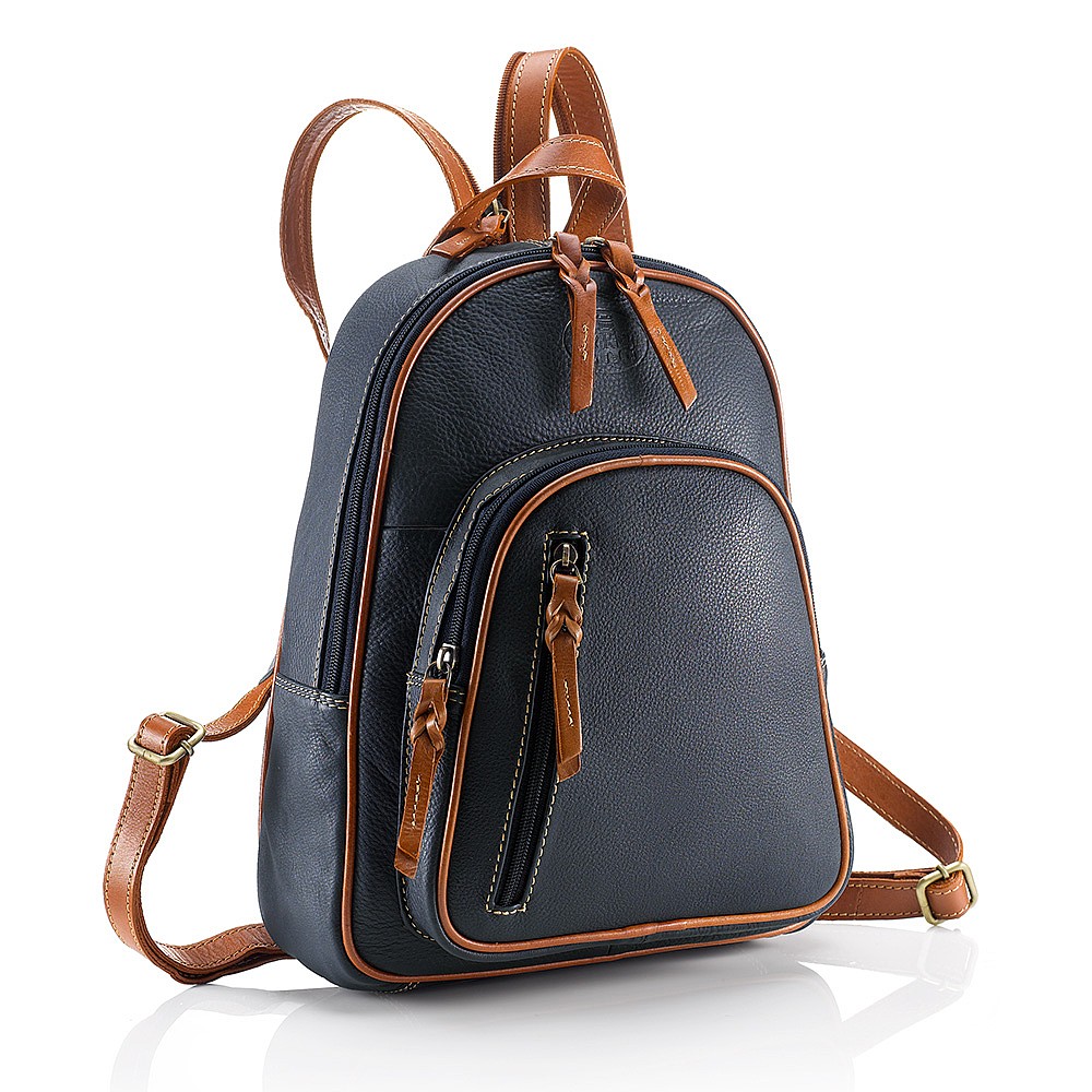 Navy leather backpack handbag new arrivals