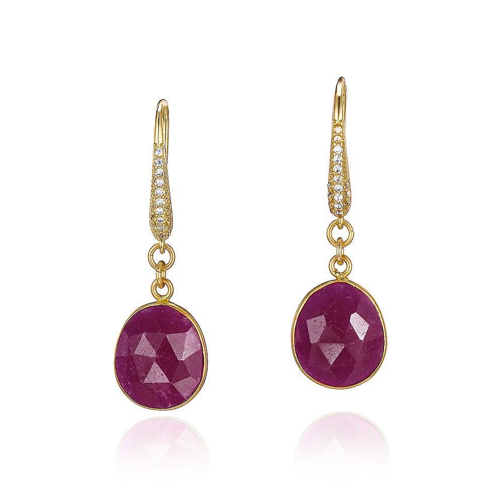 Rejoice in Red Berry Agate Earrings