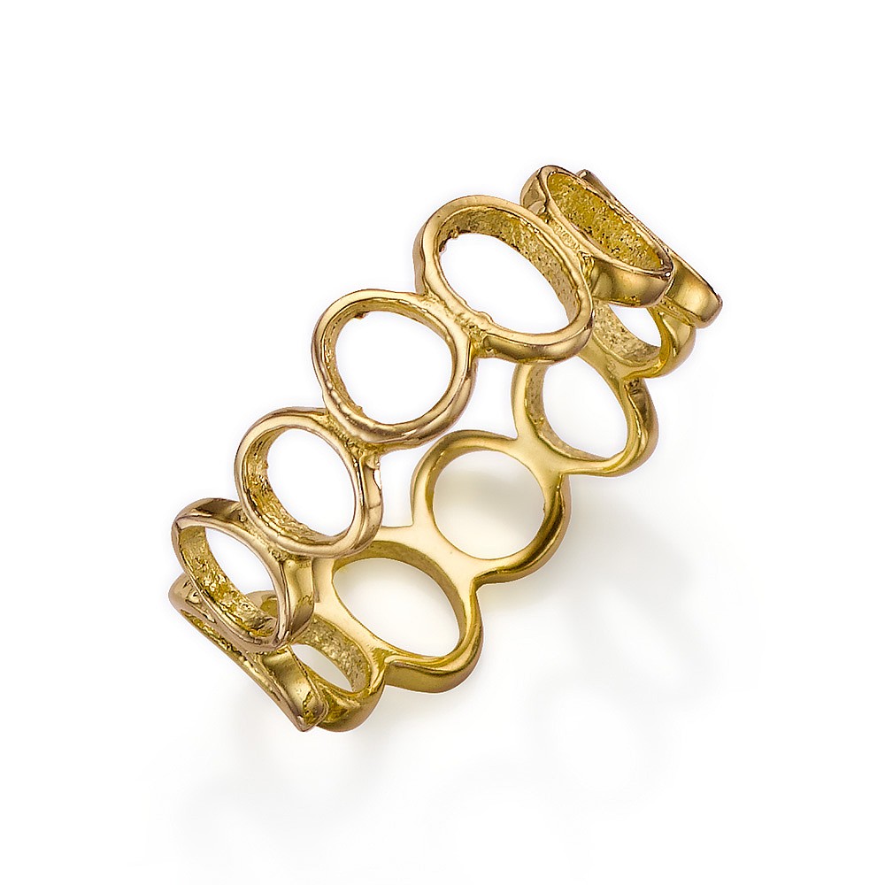 Skipping Pebbles Gold-Plated Ring