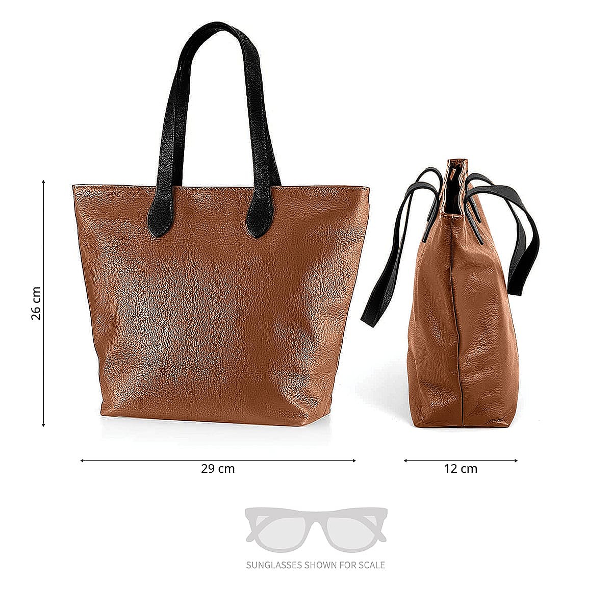Around Town Tan Leather Tote Bag