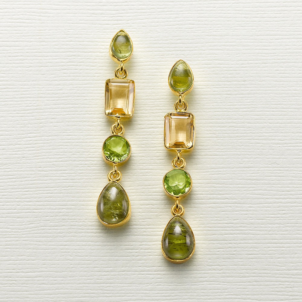 Golden Grace Gemstone Earrings