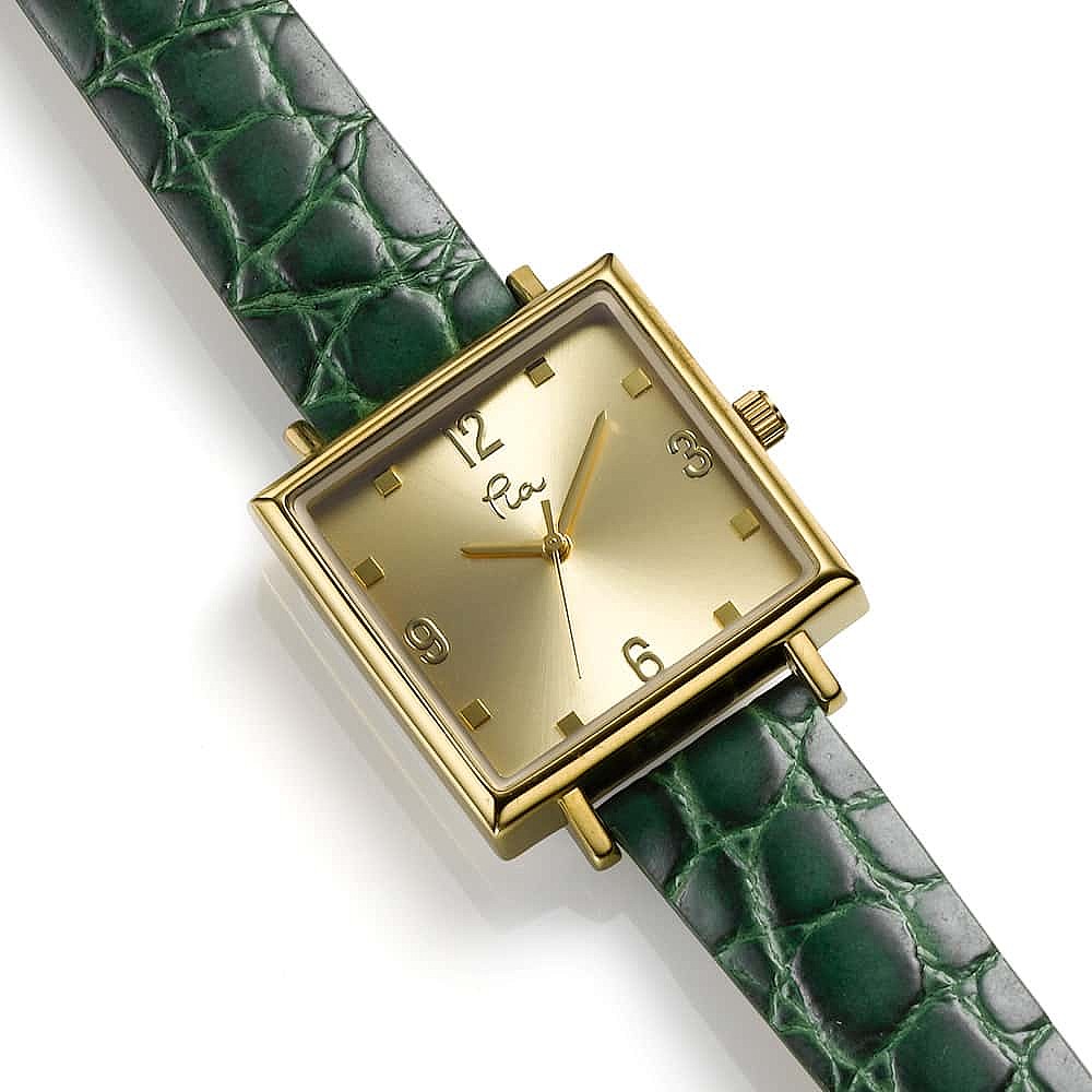 Enticed by Emerald Leather Watch