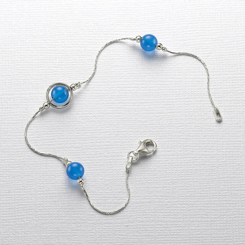 Clear Blue Jade Bracelet