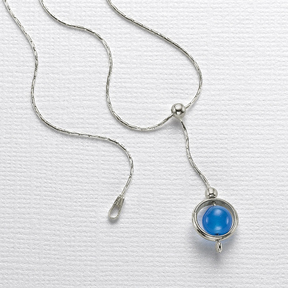Clear Blue Jade Necklace
