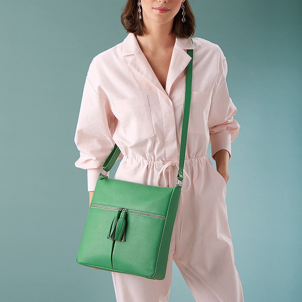Move to Mint Leather Cross-Body Bag