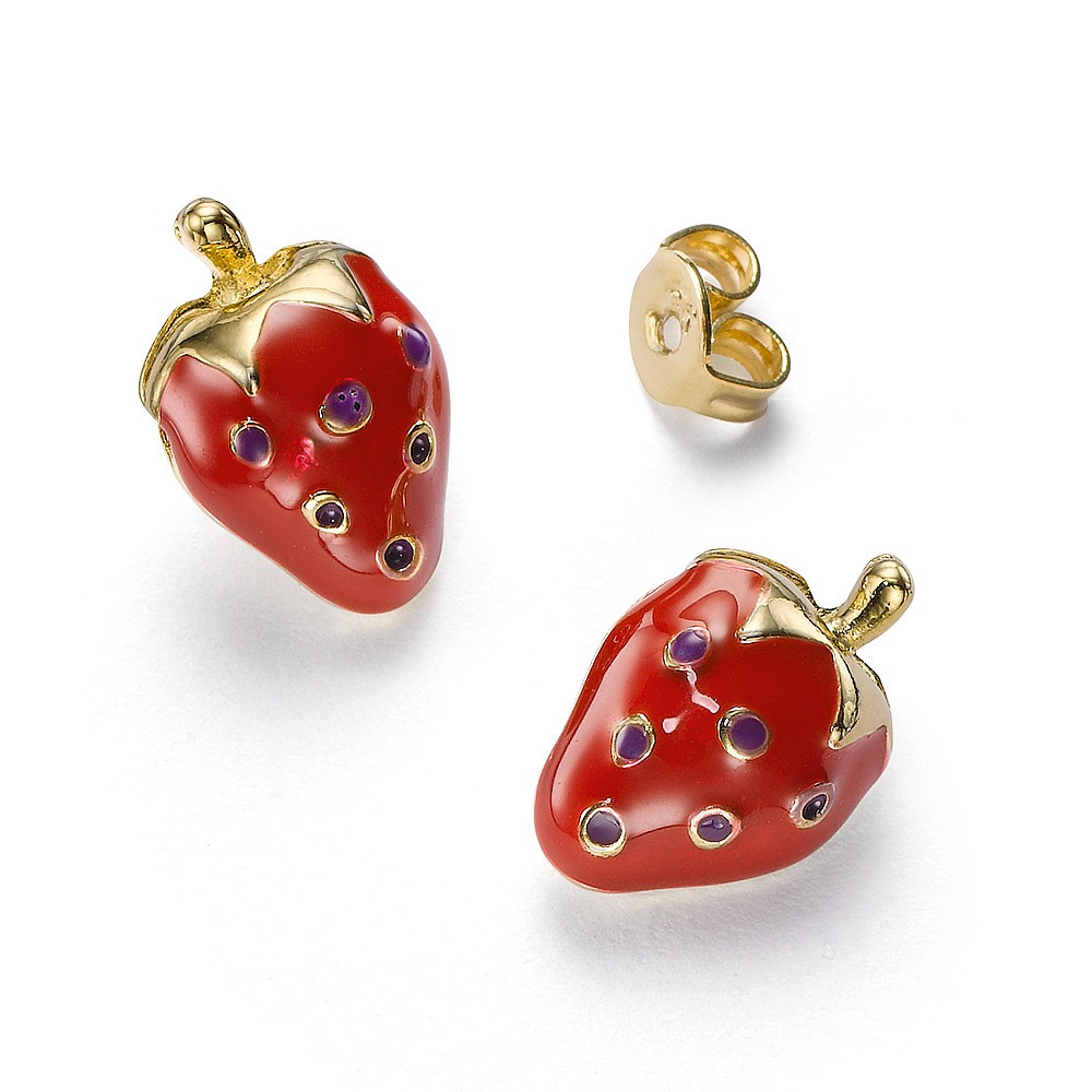 Summer Fields Strawberry Stud Earrings