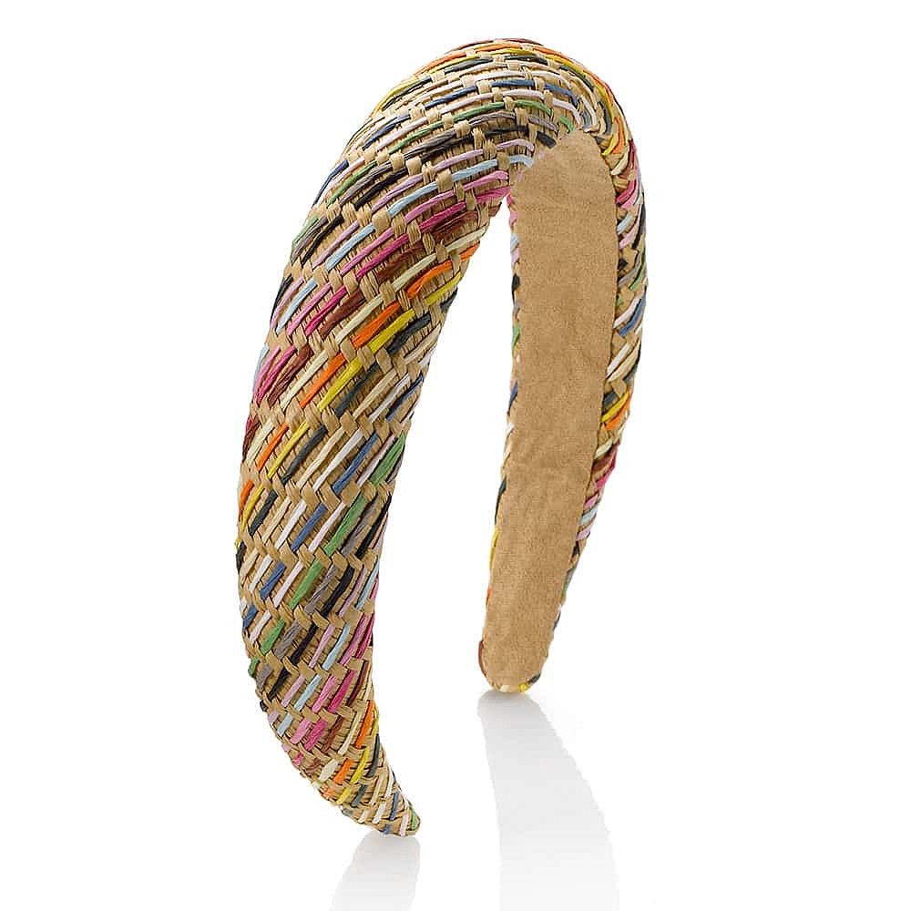 Rainbow Raffia Headband