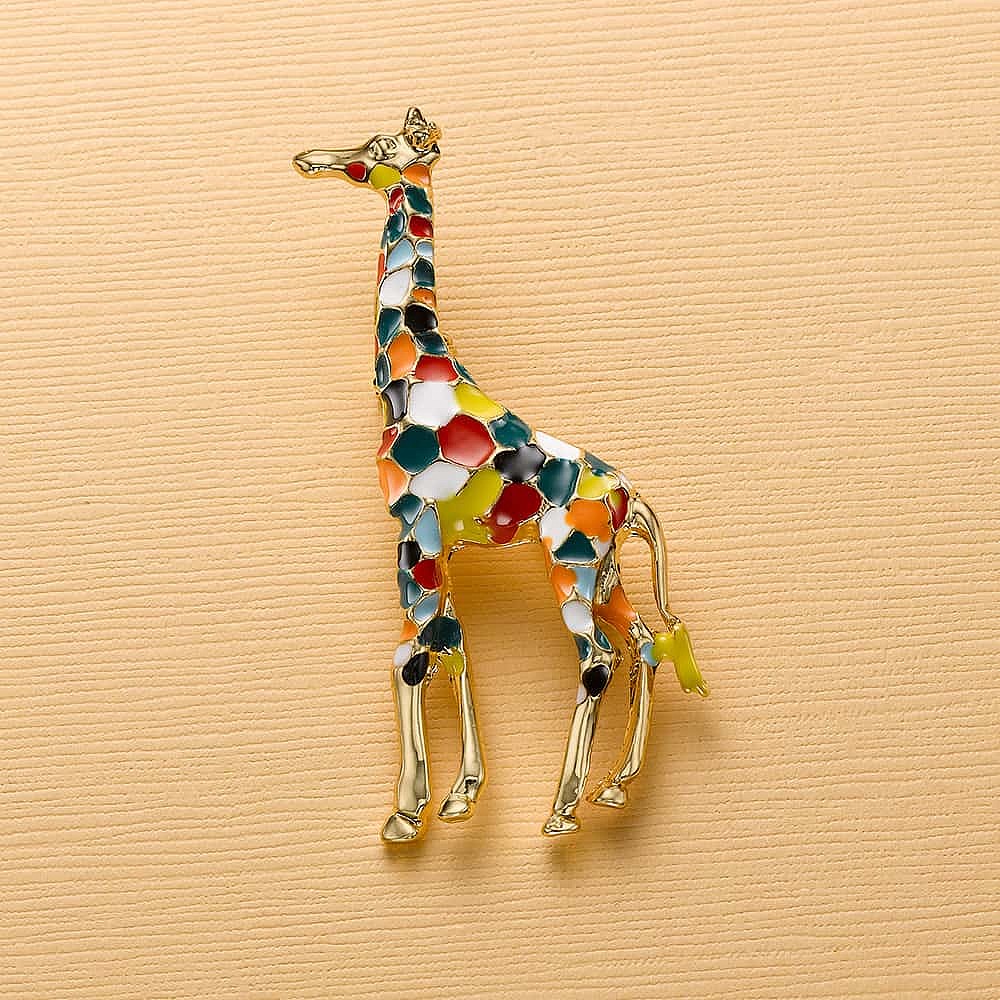 Technicolour Trailblazer Giraffe Brooch