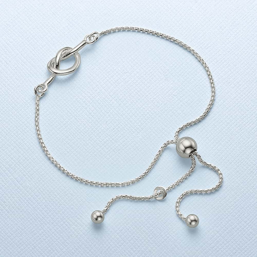 Forget Me Knot Silver Bracelet