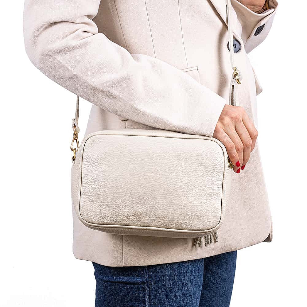 Pure Sands Leather Cross-Body Bag