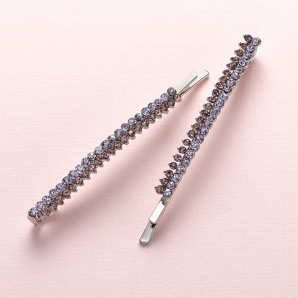 Lively in Lilac Crystal Hair Slide Duo