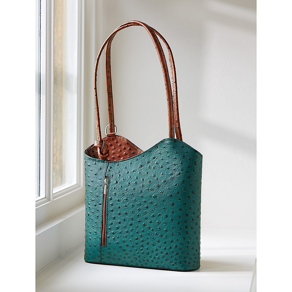 True to Teal Leather Bag