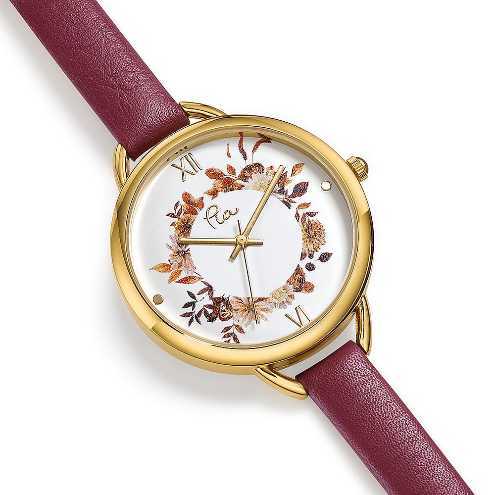 Rustic Wreath Leather Watch