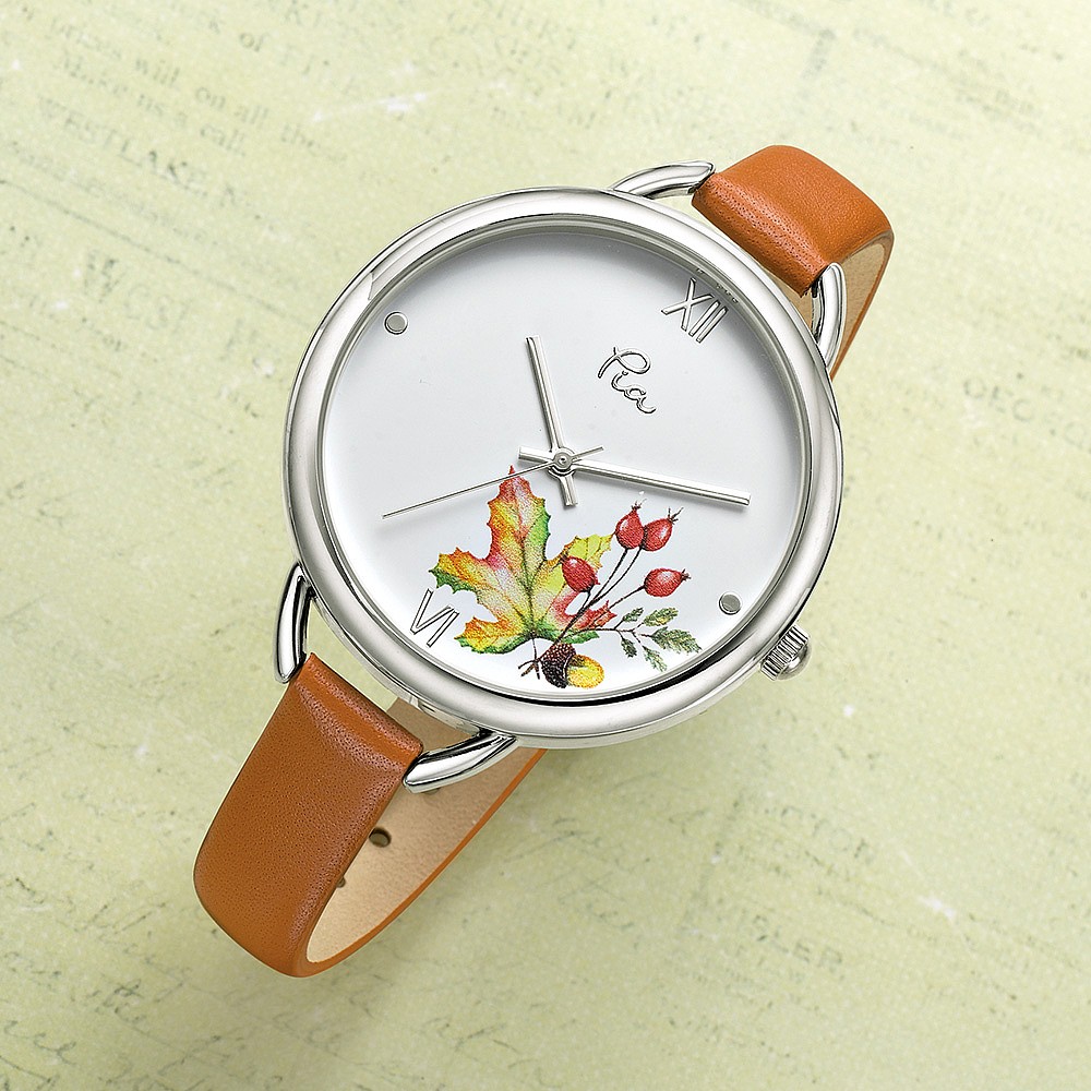 Autumn Awakening Tan Leather Watch