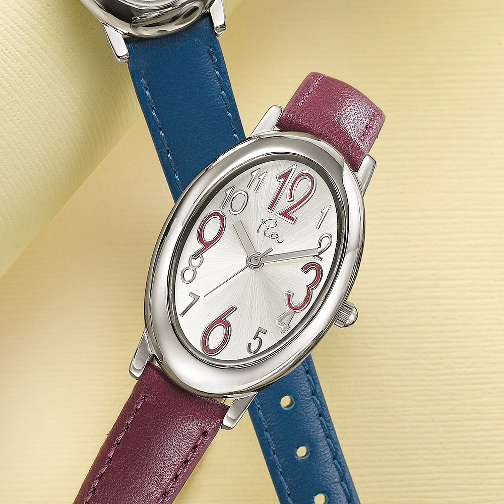 Moment of Clarity Burgundy Leather Watch