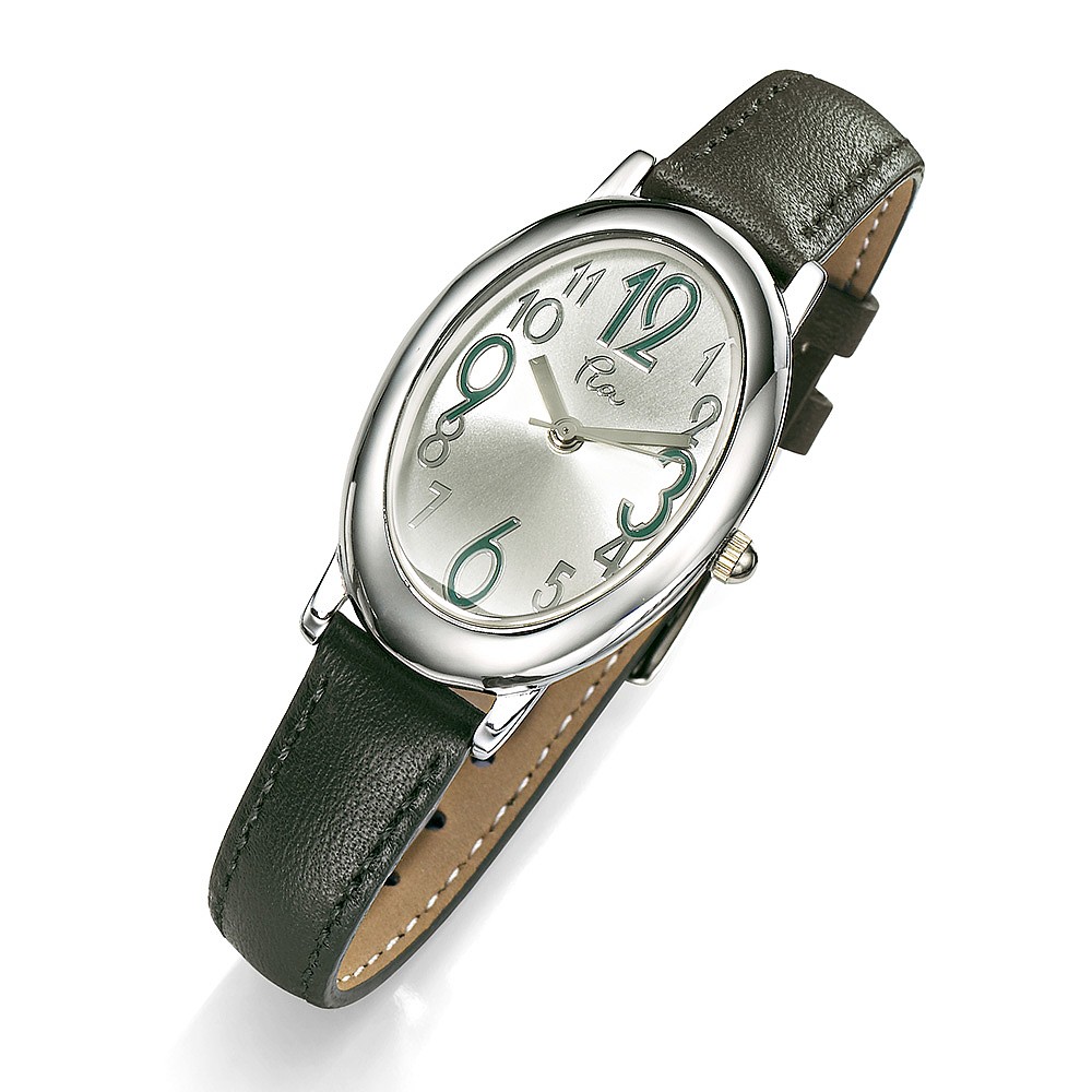 Time for Growth Green Leather Watch