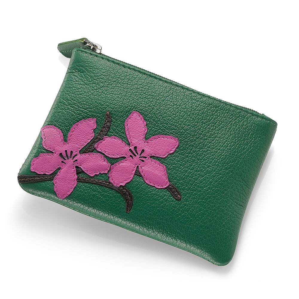 Botanical Bounty Leather Purse