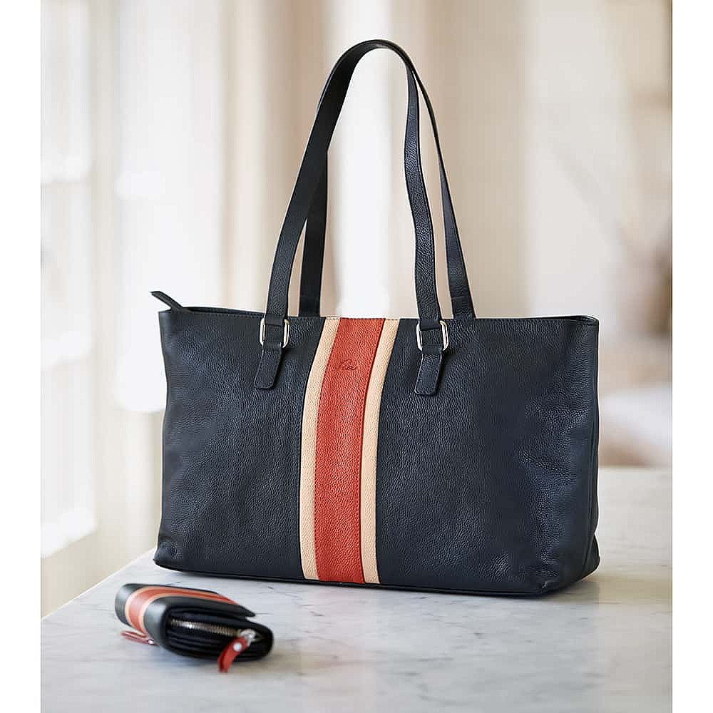 Heritage Hues Leather Tote Bag
