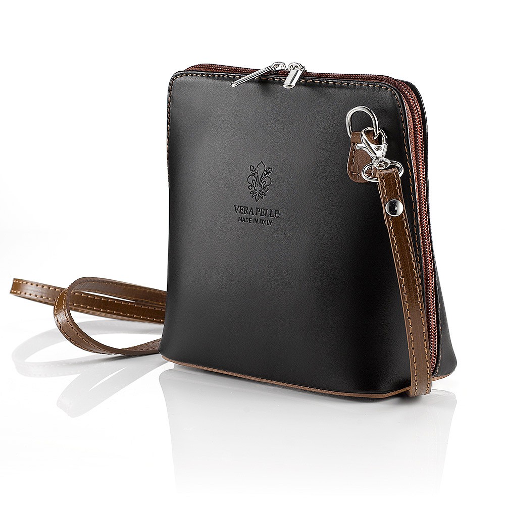 Chic Escape Black Leather Cross-Body Bag