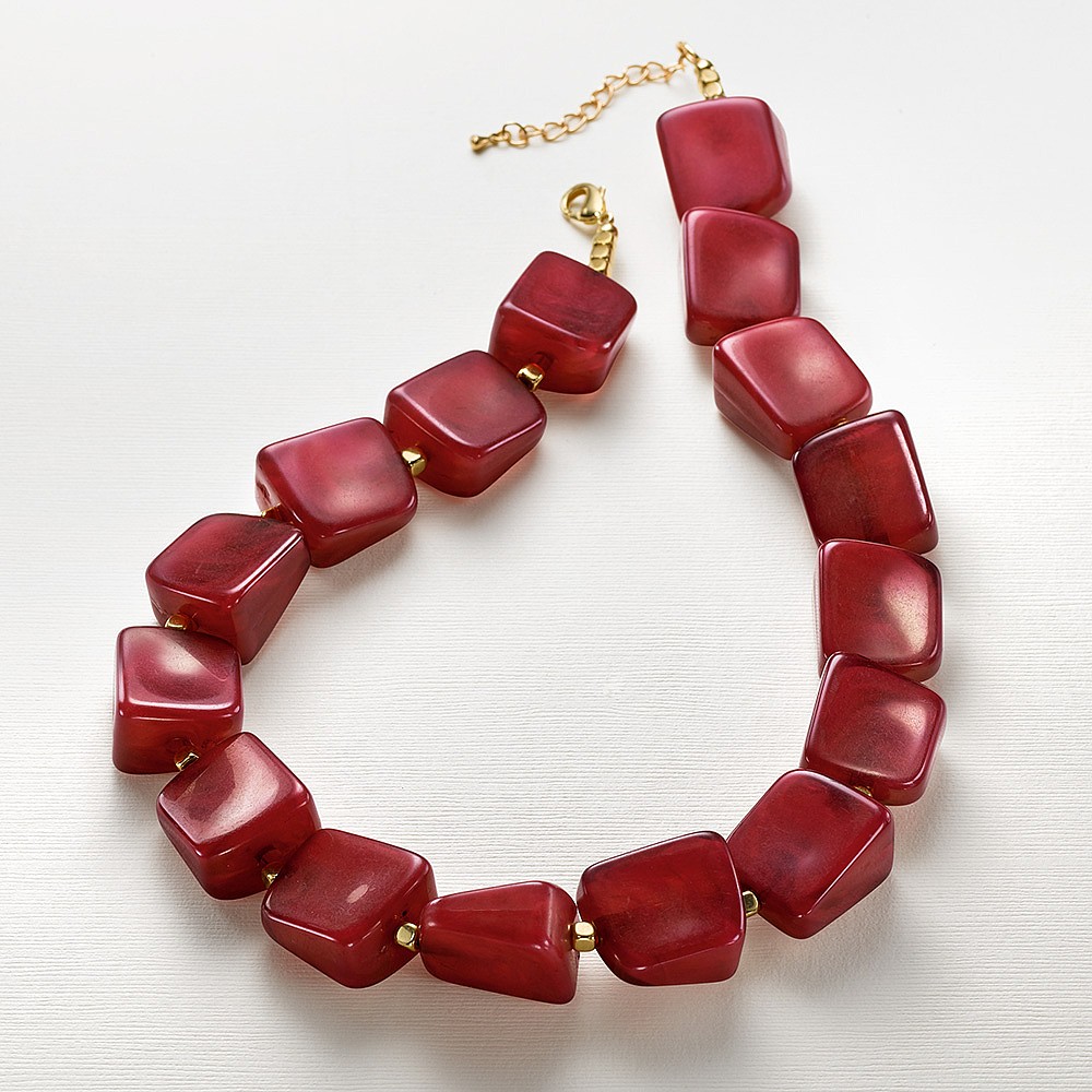 Fair & Square Crimson Necklace