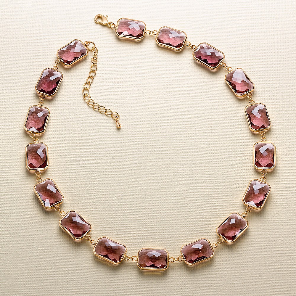 Merlot Musings Crystal Necklace