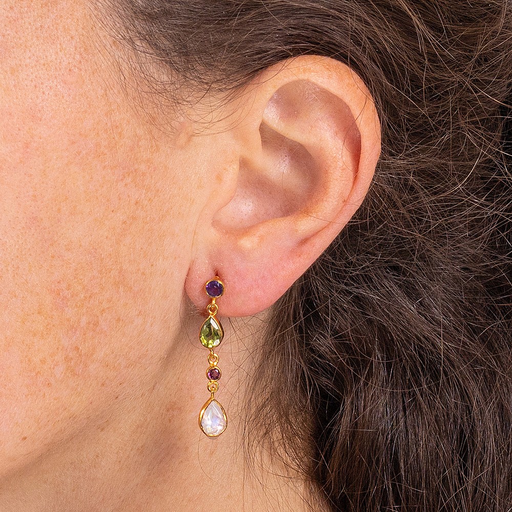 Gemstone earring best sale