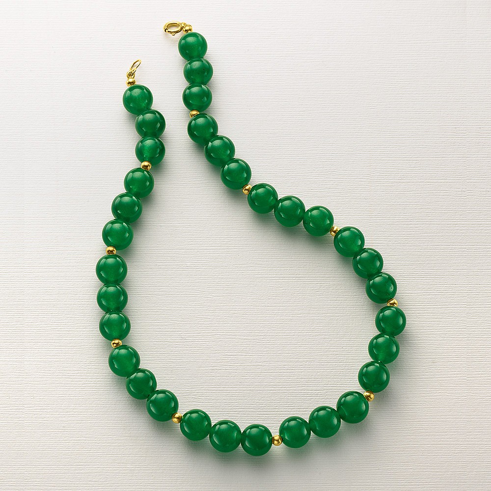 Gratitude for Green Agate Necklace